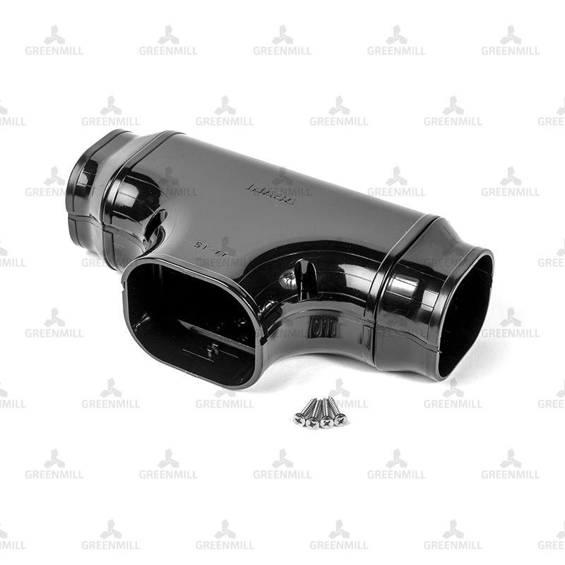 Black Slimduct Tee Joint 100mm | Greenmill AC