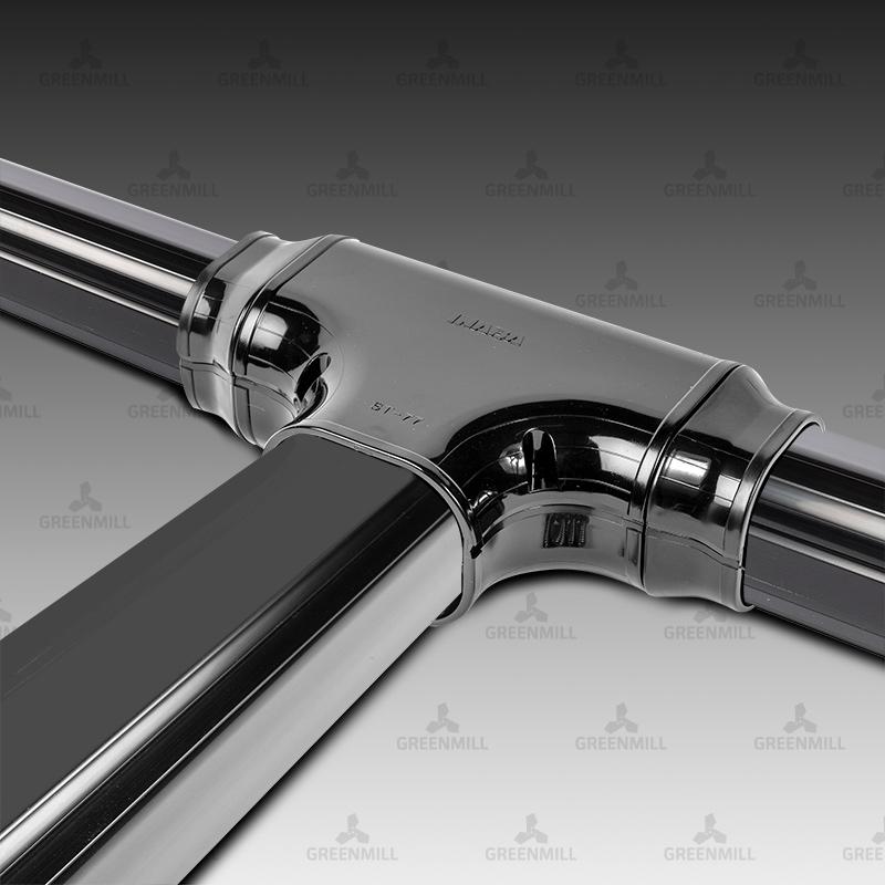 Black Slimduct Tee Joint 100mm | Greenmill AC