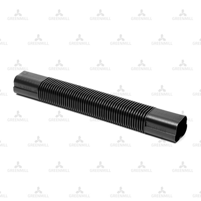 Black Inaba Denko Slimduct Flexible Joint 75mm