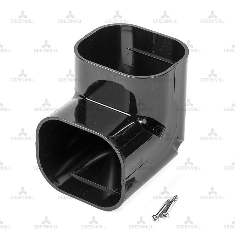 Black Slimduct Vertical Elbow 75mm | Greenmill AC