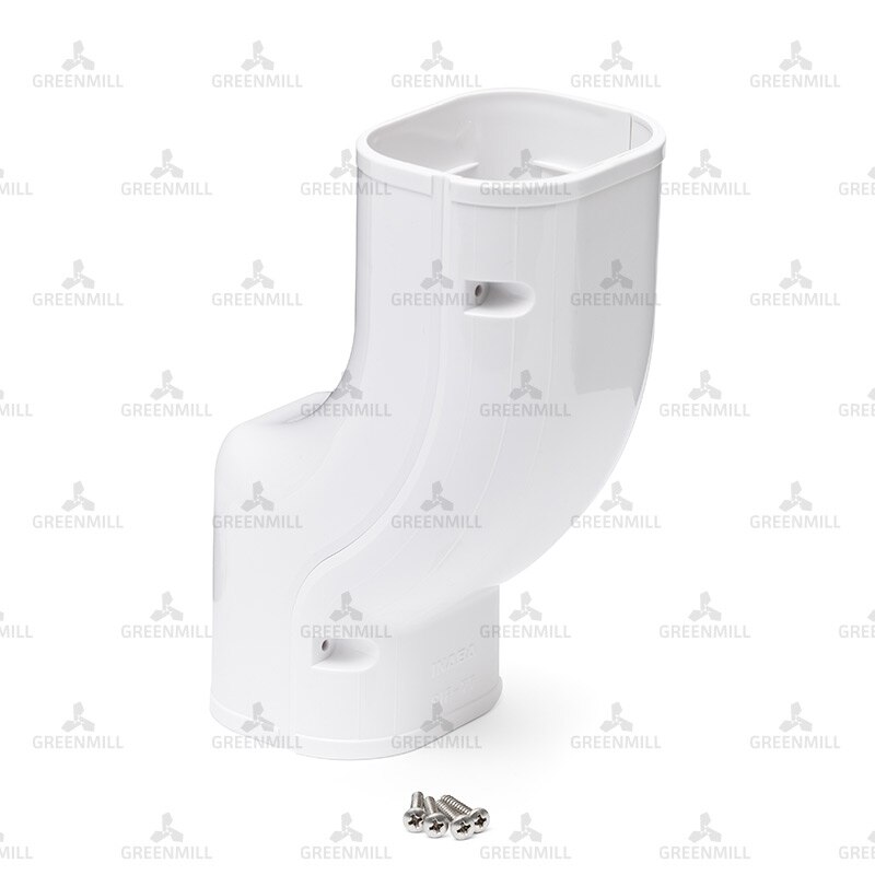 White Inaba Denko Slimduct Offset 100mm