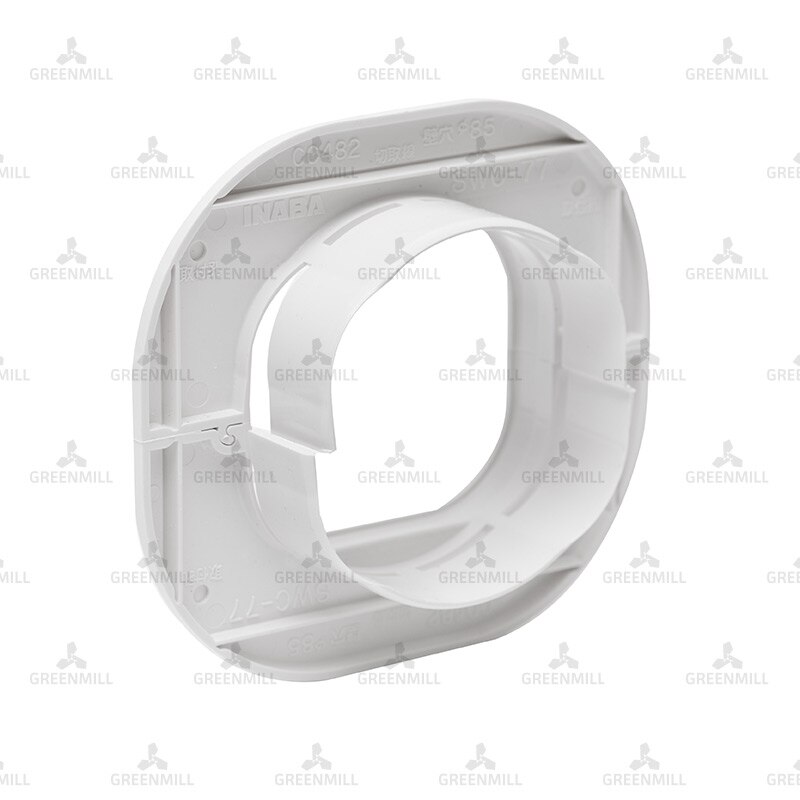 White Inaba Denko Slimduct Wall Rosette 75mm