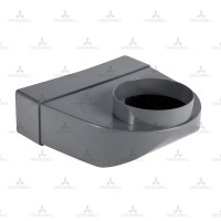 Prostko Ltd 60mm X 120mm Flat Channel Ventilation Duct Pipe - White ABS Plastic