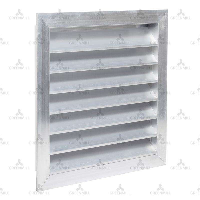 Airace aluminium wit buitenrooster - Regeninslagvrij buitenrooster