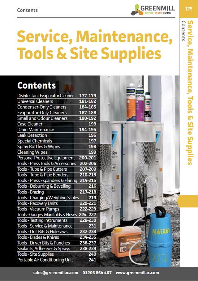 Service, Maintenance, Tools & Site Supplies