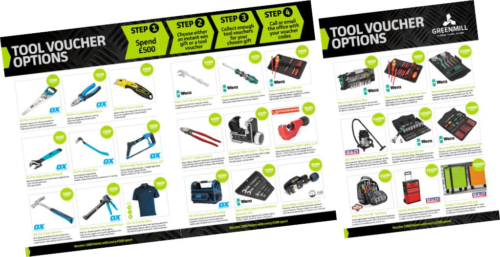 Greenmill Tool Vouchers