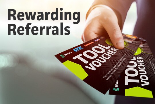 Refer a mate or colleague and earn Greenmill Rewards Vouchers